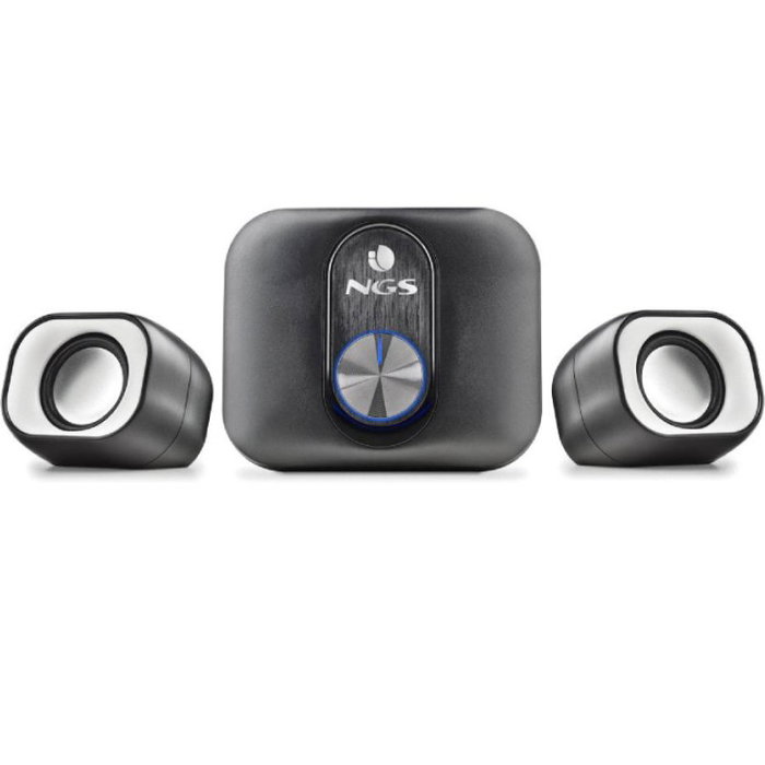 NGS Comet 2.1 Altavoces 2.1 con Subwoofer 20W Plata/Negro NGS Comet 2.1 Altavoces 2.1 con Subwoofer 20W Plata/Negro